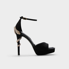 Other black Medusa in Other Black 14266744 - Strappy heeled sandal, Platform | Aldo