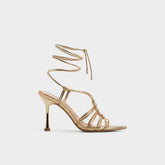 Gold Curacao in Gold - Strappy heeled sandal, Stiletto heel | Aldo