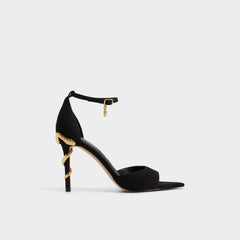 Black Medeza in Black - Strappy heeled sandal | Aldo