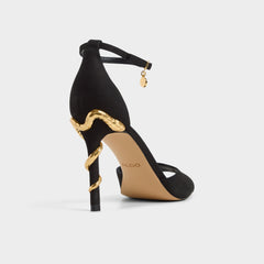 Black Medeza in Black - Strappy heeled sandal | Aldo