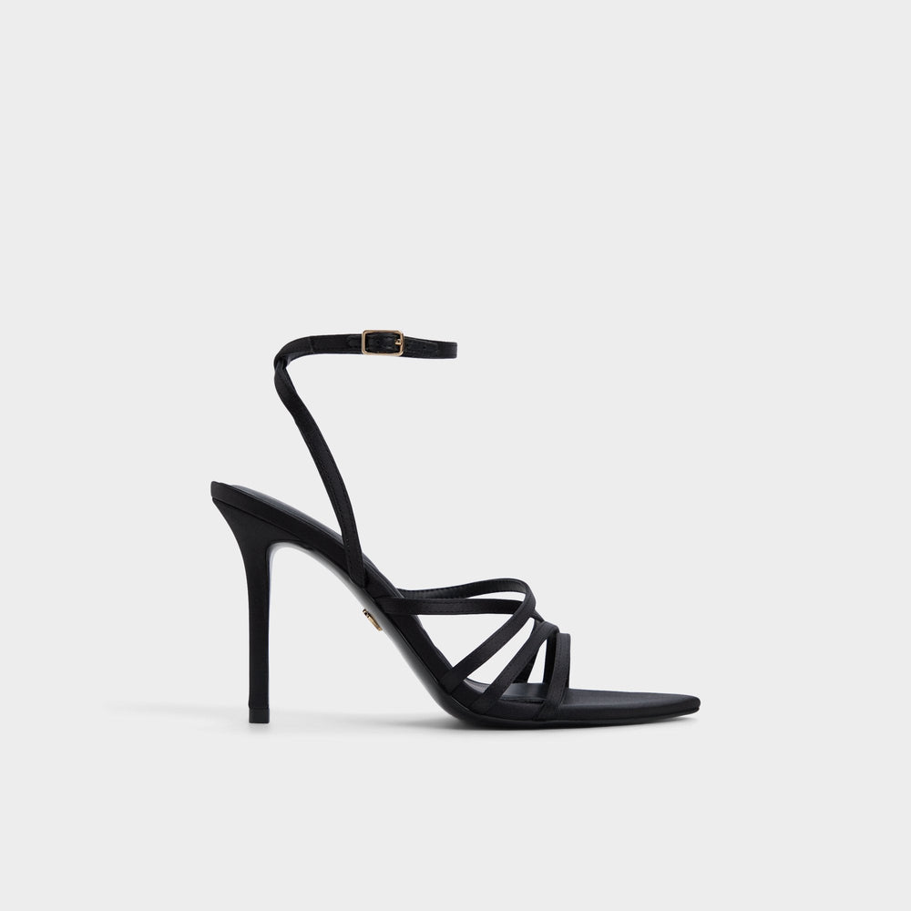Black Solania Black Women's Strappy sandals - Strappy heeled sandal, Stiletto heel | Aldo