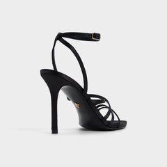 Black Solania Black Women's Strappy sandals - Strappy heeled sandal, Stiletto heel | Aldo