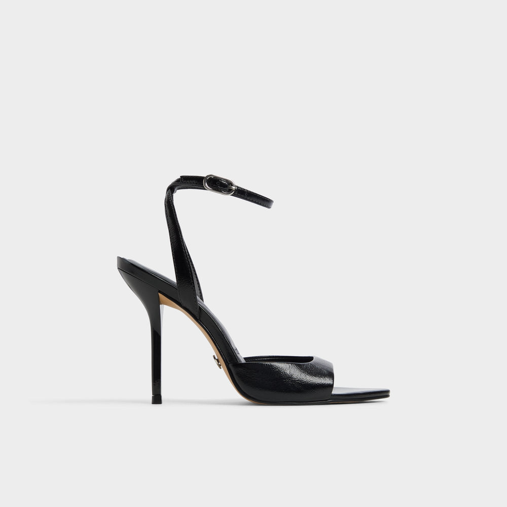 Black Forevermore Black Women's Strappy sandals - Strappy heeled sandal, Stiletto heel | Aldo