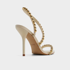 Cream Attey in Cream - Strappy heeled sandal, Stiletto heel | Aldo