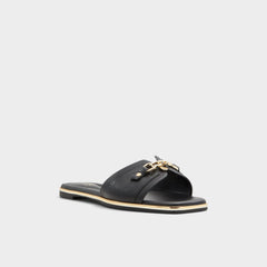 Black Alamassi Black Women's Flats - Slide sandal | Aldo