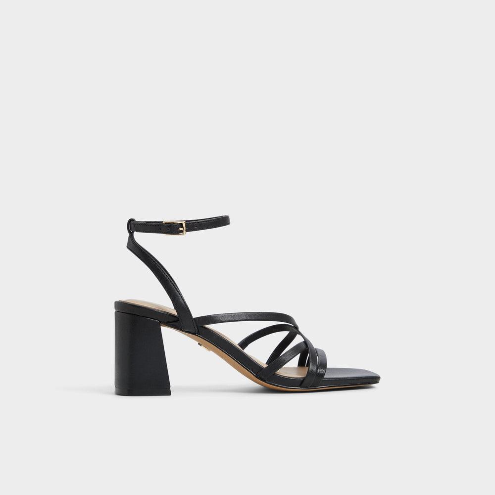Black Esther Black Women's Block heels - Strappy heeled sandal, Block heel | Aldo