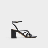 Black Esther Black Women's Block heels - Strappy heeled sandal, Block heel | Aldo