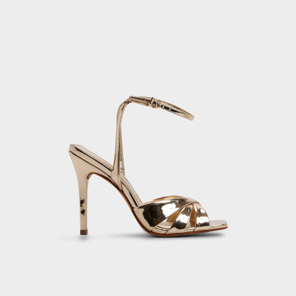 Gold Meteora in Gold - Strappy heeled sandal, Stiletto heel | Aldo