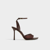 Dark Brown Sharra in Dark Brown - Strappy heeled sandal, Stiletto heel | Aldo