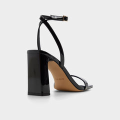 Black Azzira in Black - Strappy heeled sandal, Block heel | Aldo