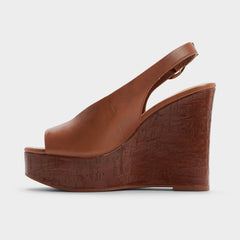 Dark brown Tatianah in Dark Brown - Sling back heeled sandal, Wedge heel | Aldo