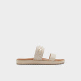 Other beige Lagoon Other Beige Synthetic Print Women's Footbed sandals - Slide sandal, Footbed sandal | Aldo