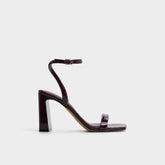 Bordo Azzira in Bordo - Strappy heeled sandal, Block heel | Aldo