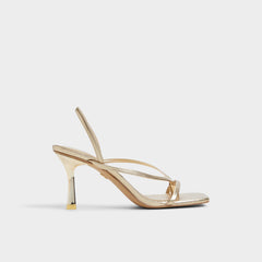 Gold Riva Gold Women's Strappy sandals - Sling back heeled sandal, Stiletto heel | Aldo