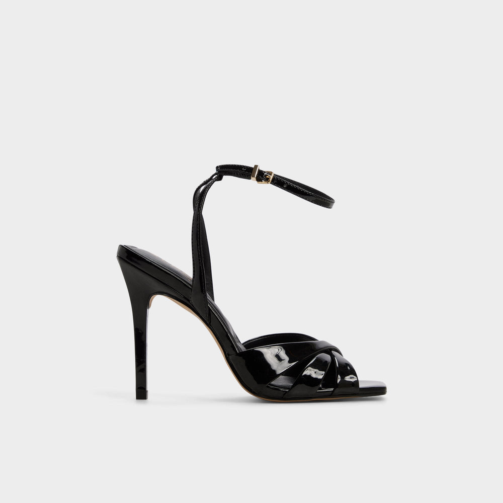 Black Meteora in Black - Strappy heeled sandal, Stiletto heel | Aldo