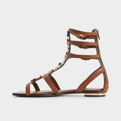 Medium brown Marisea in Medium Brown - Gladiator sandal | Aldo