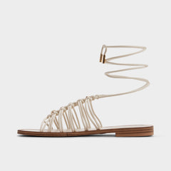 White/bone Unoma in White Bone - Strappy flat sandal | Aldo