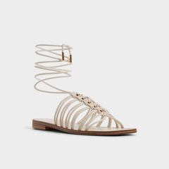 White/bone Unoma in White Bone - Strappy flat sandal | Aldo