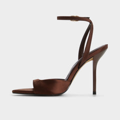 Dark brown Forevermore in Dark Brown 14154135 - Strappy heeled sandal, Stiletto heel | Aldo