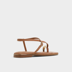 Medium Brown Jomalina Medium Brown Women's Flats - Strappy flat sandal | Aldo