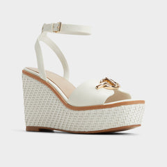 White Ybylin White Women's Wedges - Wedge sandal, Wedge heel | Aldo