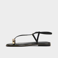 Black Jomalina Black Women's Flats - Strappy flat sandal | Aldo