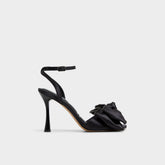 Black Tinsel in Black - Strappy heeled sandal, Stiletto heel | Aldo