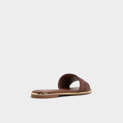 Medium Brown Oceania Medium Brown Women's Flats - Slide sandal | Aldo