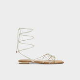 White/bone Nirena White/Bone Women's Flats - Strappy flat sandal | Aldo