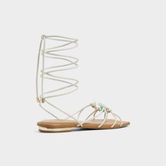 White/bone Nirena White/Bone Women's Flats - Strappy flat sandal | Aldo