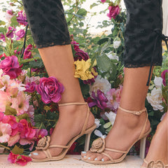 Sand Wildblossom Sand Women's Heeled sandals - Strappy heeled sandal, Stiletto heel | Aldo