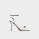 Silver Ozley Silver Women's Strappy Heels - Strappy heeled sandal | Aldo