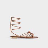 Medium Brown Nirena Medium Brown Women's Flats - Strappy flat sandal | Aldo
