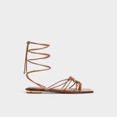Medium Brown Nirena Medium Brown Women's Flats - Strappy flat sandal | Aldo