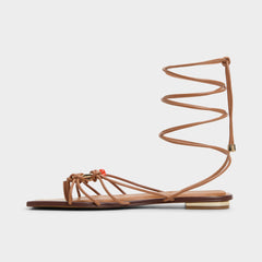 Medium Brown Nirena Medium Brown Women's Flats - Strappy flat sandal | Aldo