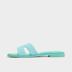 Turquoise Itsandal Turquoise Women's Flats - Slide sandal | Aldo