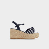 Navy Annamarie Navy Women's Platform sandals - Wedge sandal | Aldo