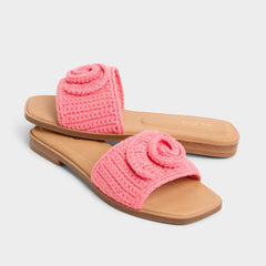 Medium Pink Sabbia Medium Pink Women's Flats - Slide sandal | Aldo