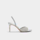 Silver Aitana in Silver - Strappy heeled sandal, Stiletto heel | Aldo