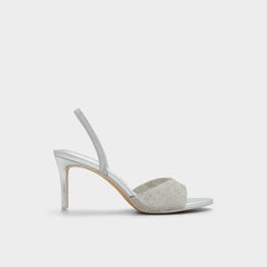 Silver Aitana in Silver - Strappy heeled sandal, Stiletto heel | Aldo