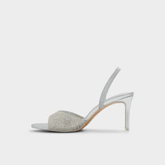 Silver Aitana in Silver - Strappy heeled sandal, Stiletto heel | Aldo