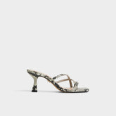 White/Black Calypsa White/Black Women's Animal Prints - Strappy heeled sandal | Aldo