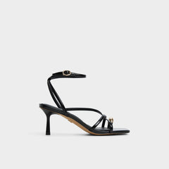 Black Elodiah Black Women's Travel essentials - Strappy heeled sandal, Stiletto heel | Aldo