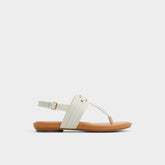White/Bone Taylen White/Bone Women's Footbed sandals - T-strap sandal | Aldo