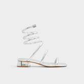 Silver Spinna in Silver - Strappy sandal, Block heel | Aldo