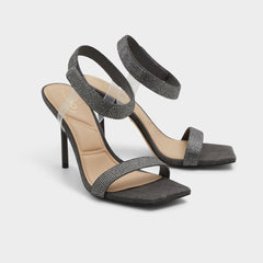 Dark Grey Rosy Dark Grey Women's Strappy sandals - Strappy heeled sandal | Aldo