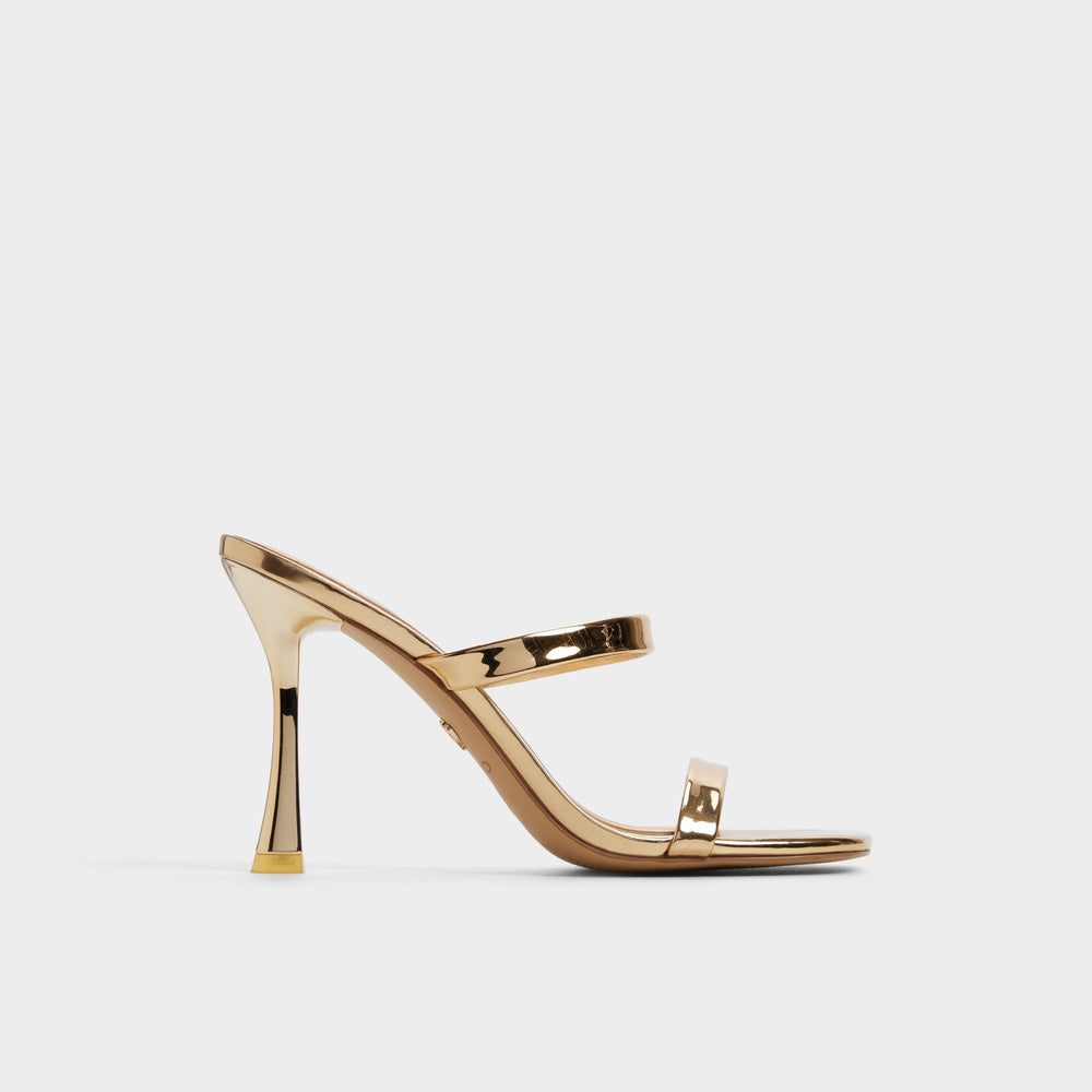 Gold Evalyn in Gold - Strappy heeled sandal, Stiletto heel | Aldo