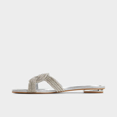 Silver Karlina Silver Women's Iridescent metallics - Slide sandal | Aldo