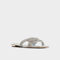 Silver Karlina Silver Women's Iridescent metallics - Slide sandal | Aldo