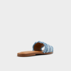 Medium Blue Nalani Medium Blue Women's Flats - Slide sandal | Aldo